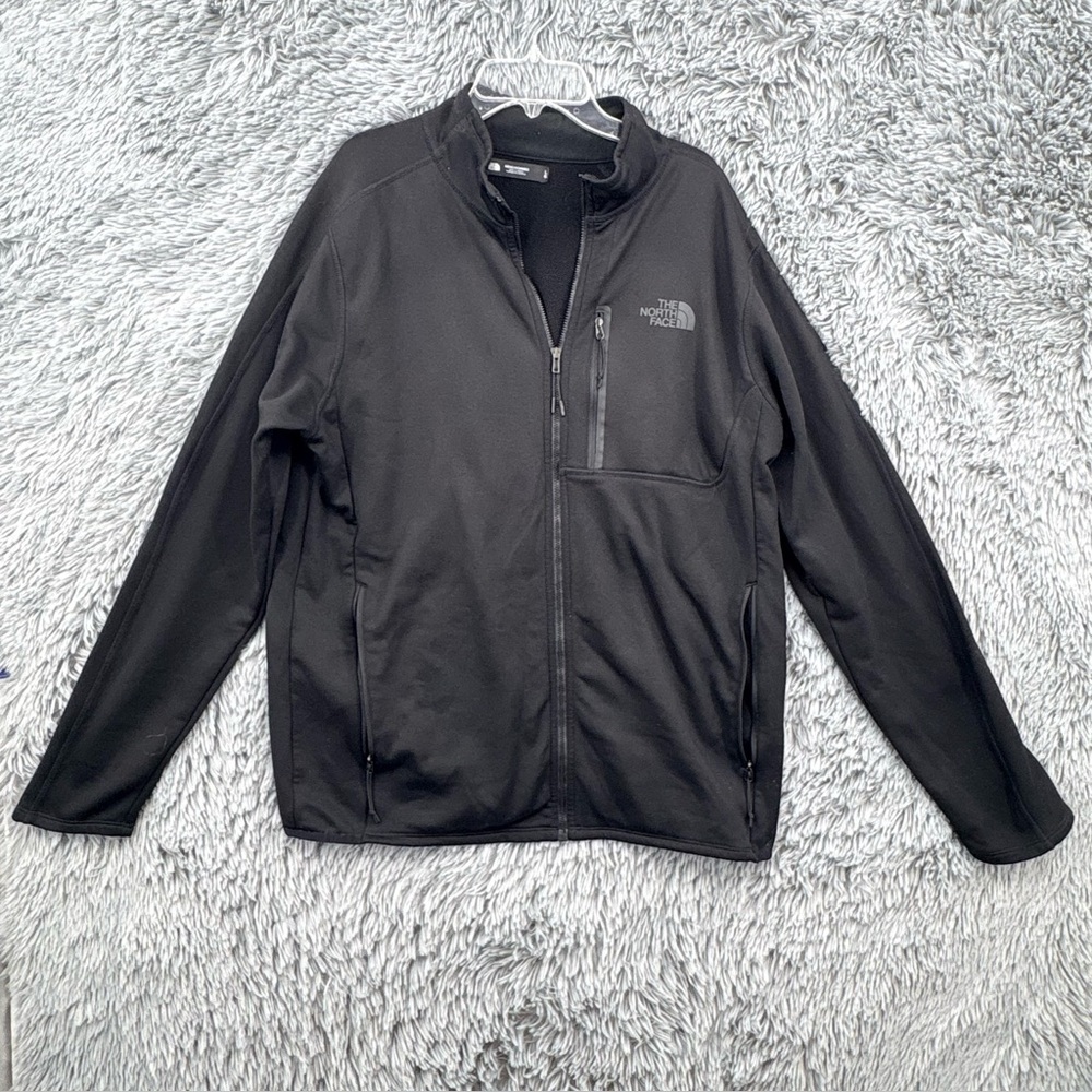 North Face Jacket Mens Large Canyonlands Full Zip Fleece Midweight Black
